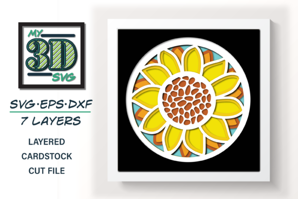 3D Sunflower Shadow Box 3D SVG Review