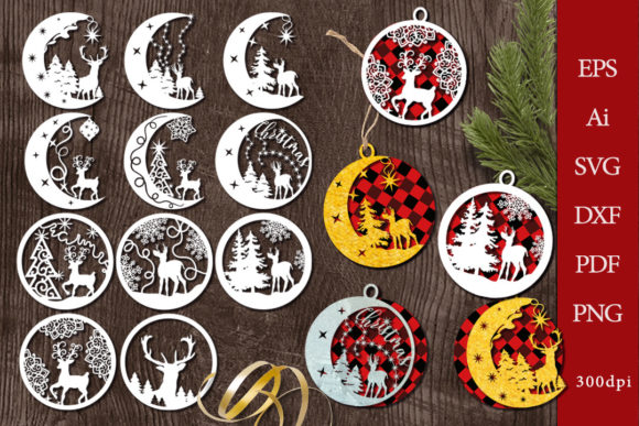 3D SVG Christmas Deer for Branding