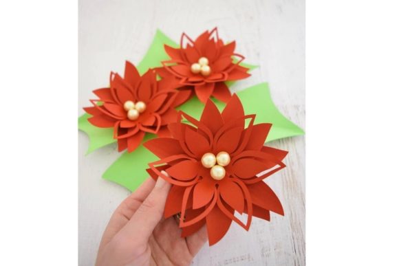 3D SVG Christmas Holly Paper Flower Templates Review