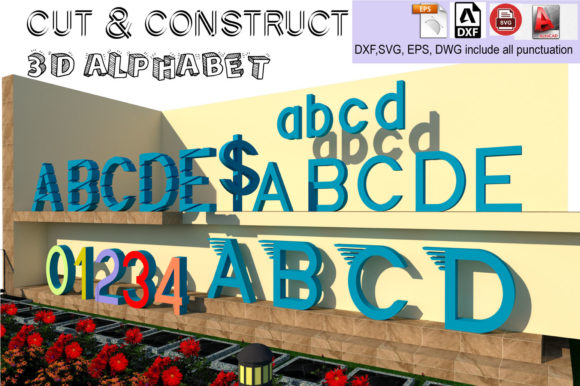 3D SVG Shapes: Alphabet & Numbers Review