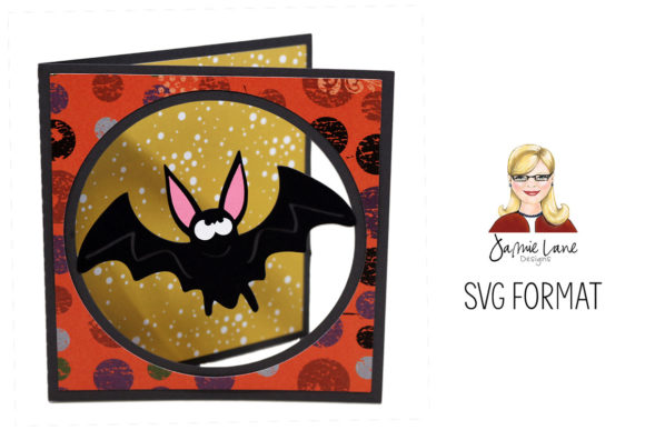Bat Circle Card: A 3D SVG for Halloween