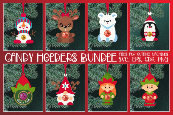 Candy Holders 3D SVG for Christmas Branding