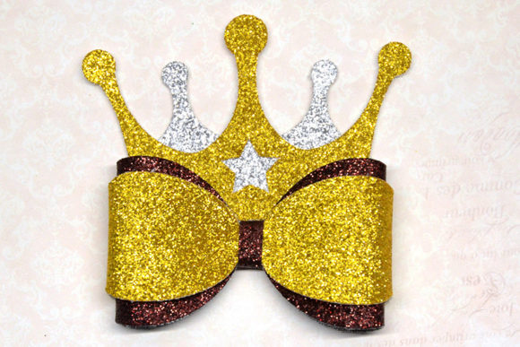Crown Bow Template: 3D SVG for Christmas