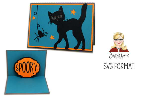 Halloween 3D SVG: A2 Pop-Up Spooky Cat Card