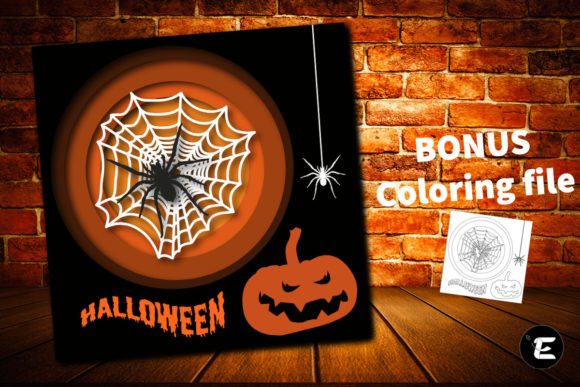 Halloween Decoration 3D SVG for Shadow Boxes