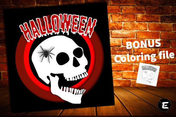 Halloween Skull 3D SVG for Blog Design