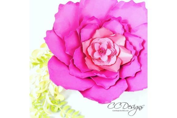 Peony Giant Paper Flower Teamplates: 3D SVG & Paper Flowers