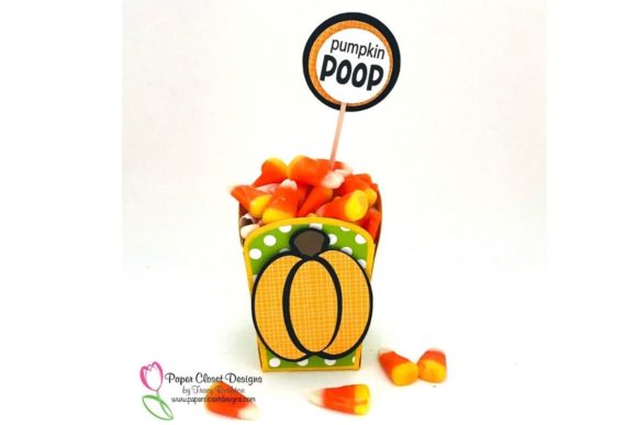 Pumpkin Popcorn Box 3D SVG for Shapes
