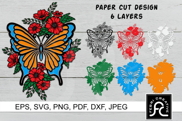 Review: 3D Layered Butterfly Flowers SVG