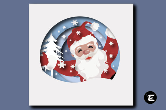 Santa 3D SVG for Christmas Web Design