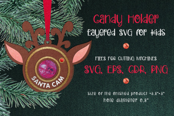 Santa Cam Deer 3D SVG for Christmas Branding
