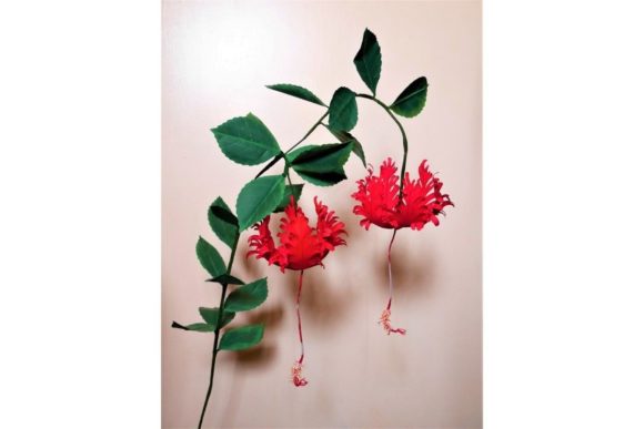 Schizopetalus Hibiscus 3D SVG Paper Flowers
